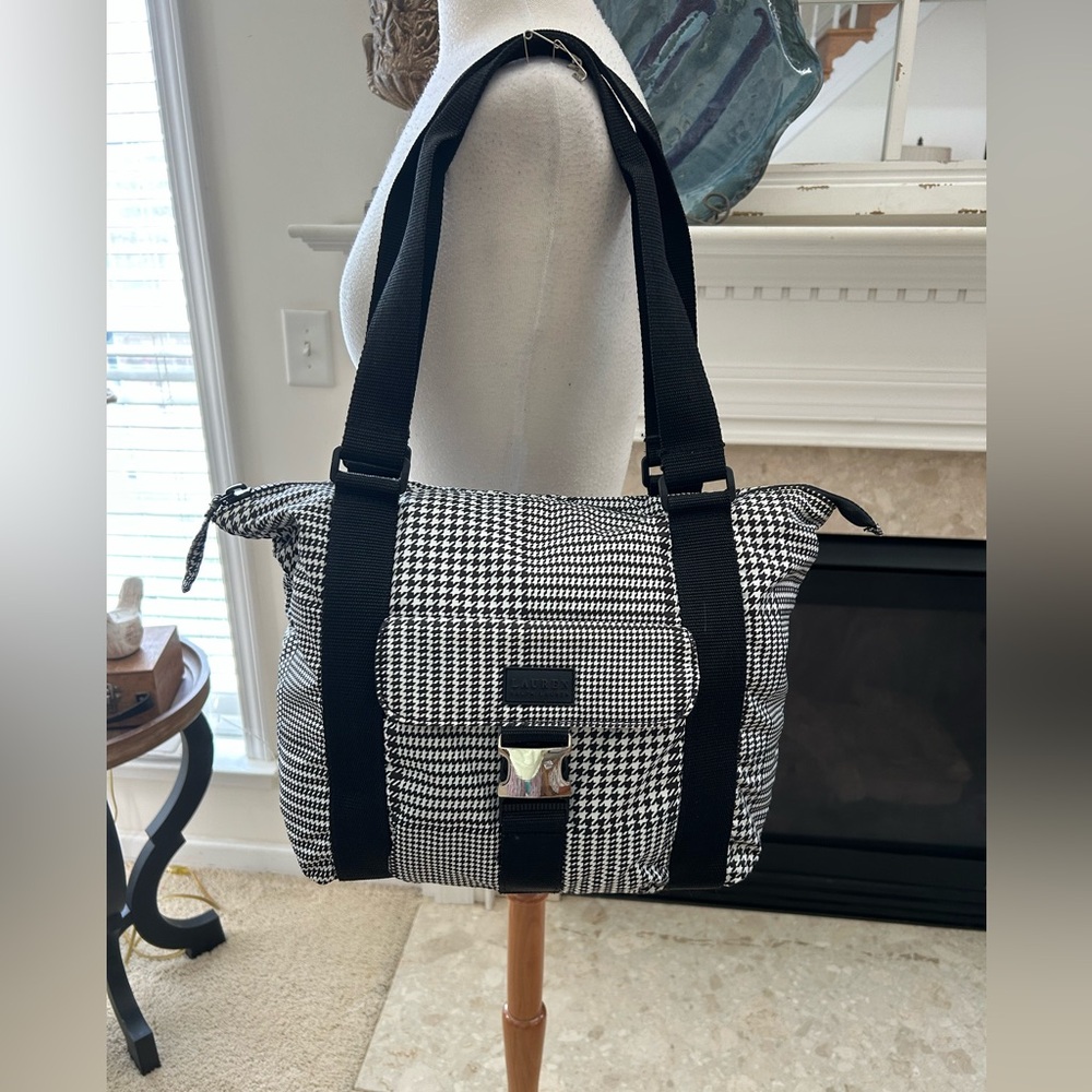 Ralph Lauren Vintage Black and White Houndstooth Women's Bag - Picture 1 of 12